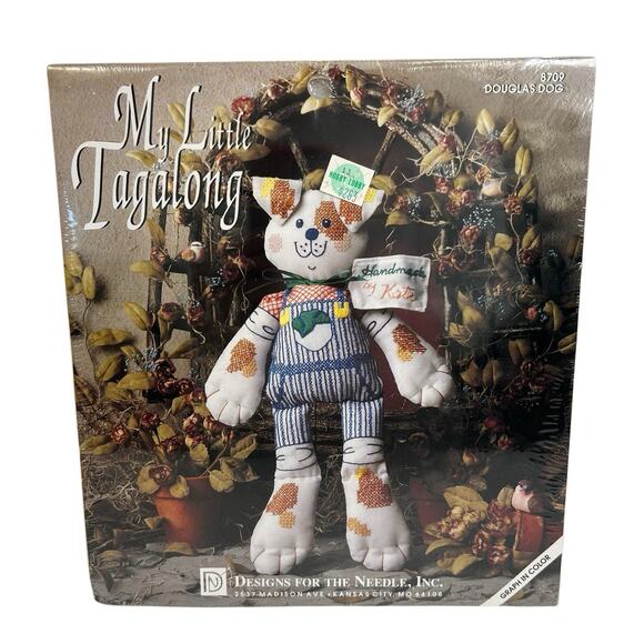 Vtg My Little Tagalong DOUGLAS DOG 8709 Cross Stitch Designs For The Needle NEW - Picture 1 of 11